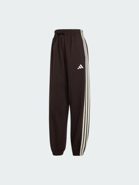 adidas Essentials 3-Stripes Fleece Loose-Fit Pants