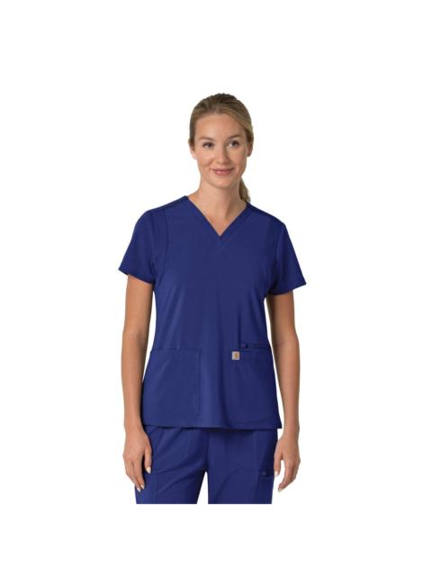 Carhartt Women's Force Cross-Flex Flex Panel V-Neck Scrub Top