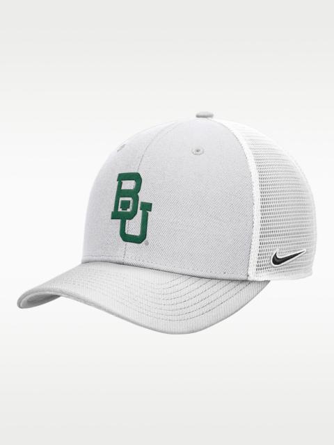 Nike Baylor White Out Rise Men's Nike College Trucker Adjustable Hat