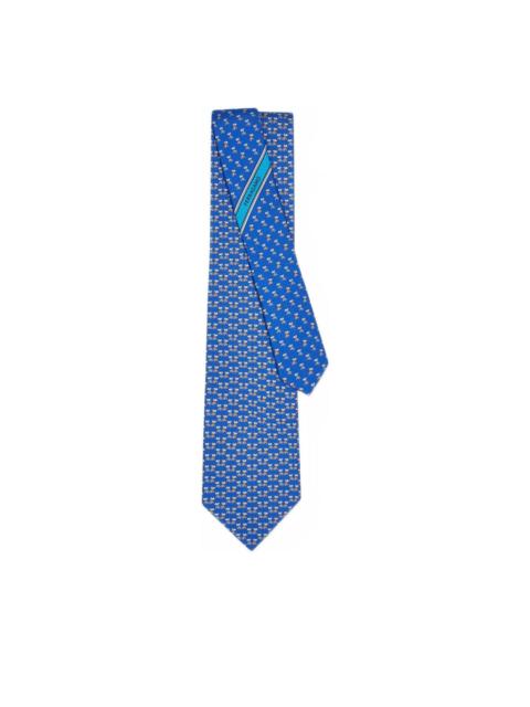FERRAGAMO terrier-print silk tie