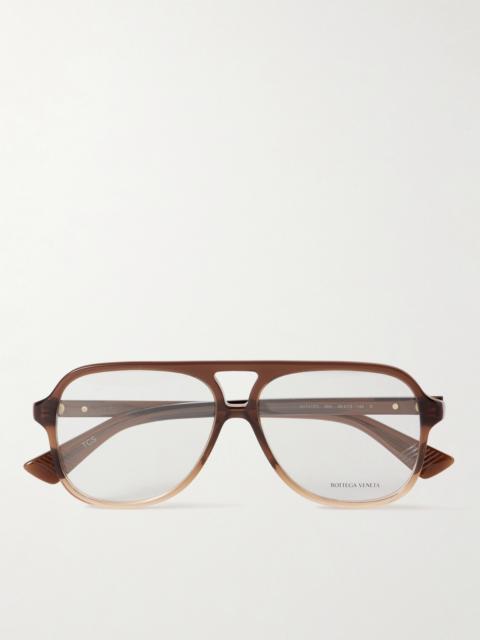 Bottega Veneta Ribbon Aviator-style Acetate Optical Glasses