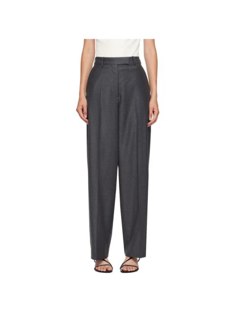 Gray Wide Leg Trousers