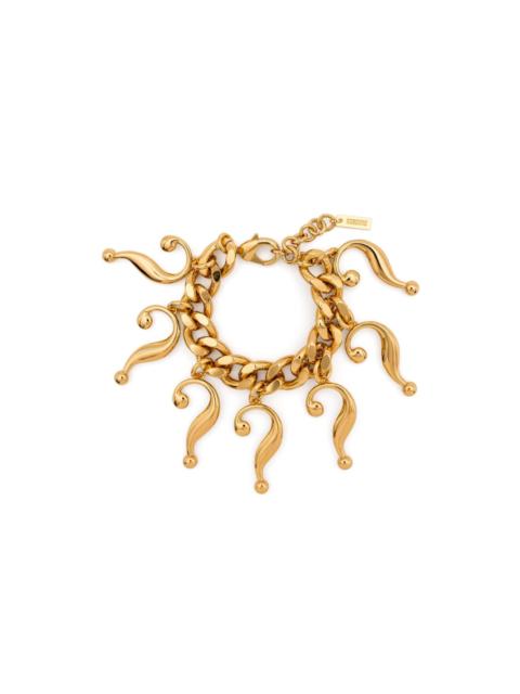 Moschino question mark-pendants bracelet