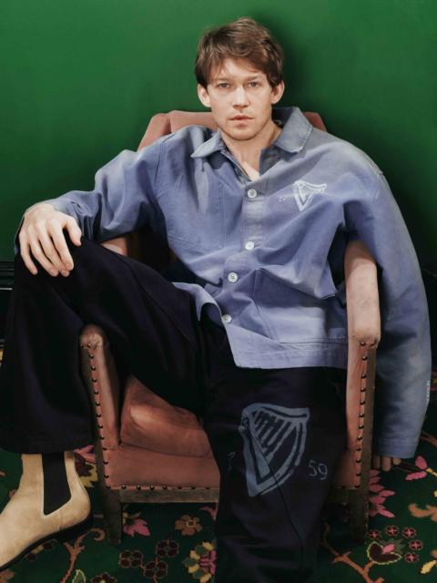 JW Anderson Unisex JW ANDERSON X GUINNESS WORKWEAR CHORE JACKET IN MID-BLUE WASHED DENIM