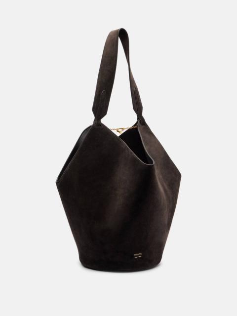 KHAITE Lotus Small suede tote bag