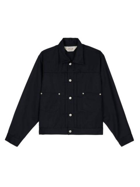 BRAIN DEAD Serge Wool Trucker Jacket - Black