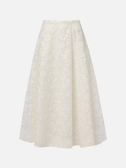Max Mara Avena embroidered midi skirt