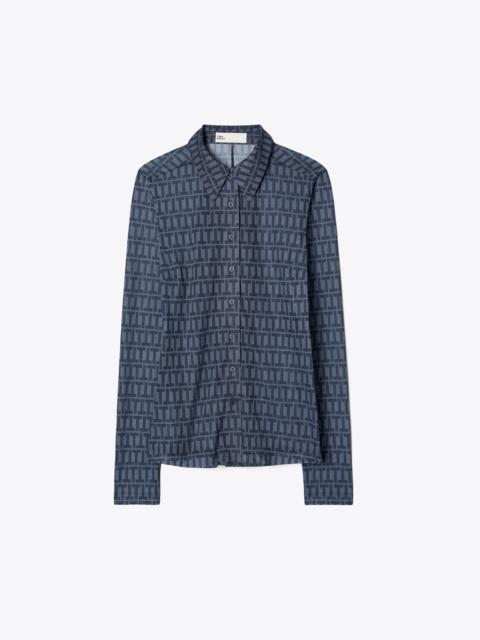 TORY BURCH Crepe Polo Shirt