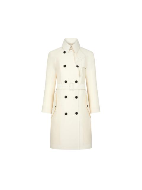 TOM FORD WOOL AND SILK BLEND TWILL TRENCH COAT