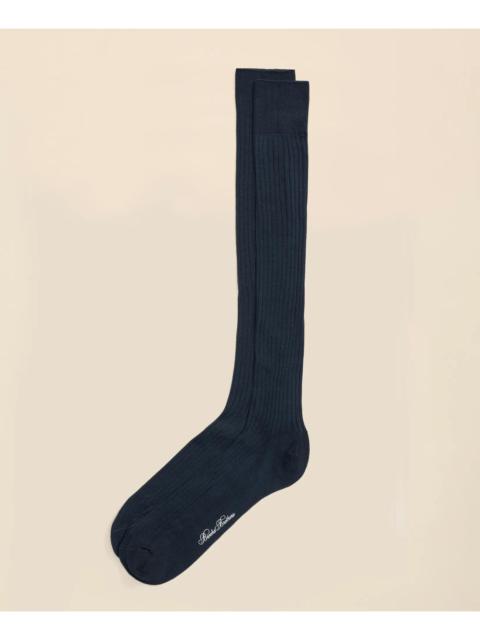 Brooks Brothers Pima Cotton Blend Over-the-Calf Socks