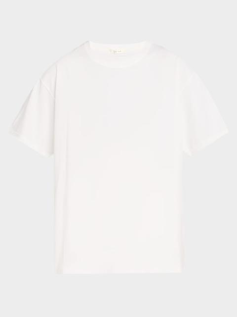 The Row Nadina Oversized Short-Sleeve Top