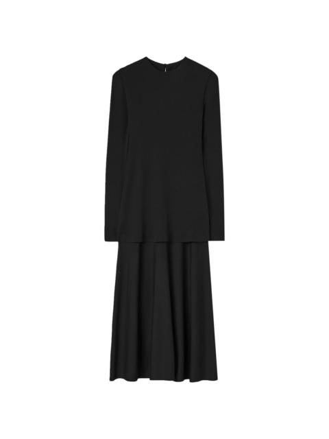 Jil Sander layered-design midi dress