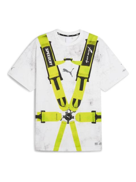 PUMA x A$AP ROCKY Seatbelt T-shirt 'White Lime' 631040-02