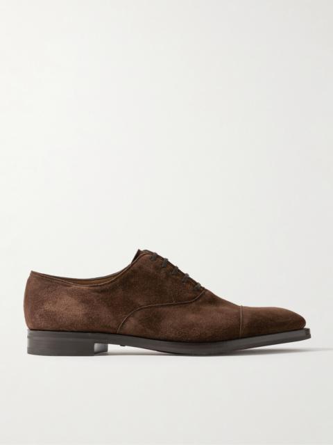 John Lobb City II Cap-Toe Suede Oxford Shoes