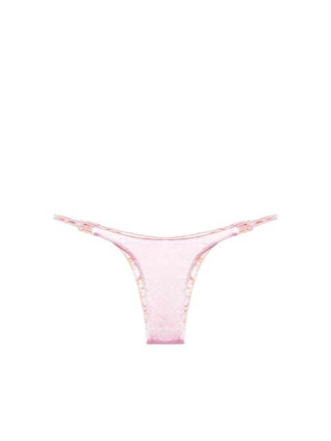 ISA BOULDER Grand satin bikini bottoms