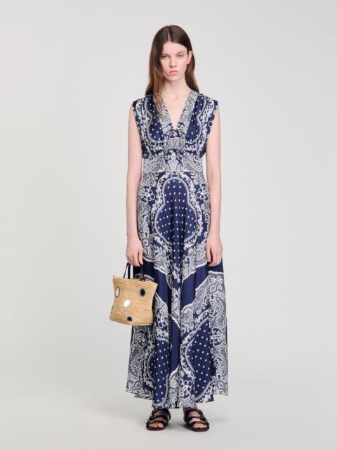 Sandro BANDANA-PRINT MAXI DRESS