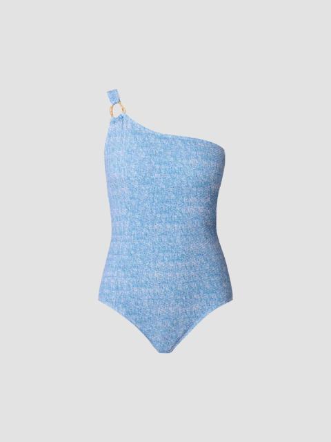 Shoshanna Women's Ring One-Shoulder One-Piece Swimsuit - Denim