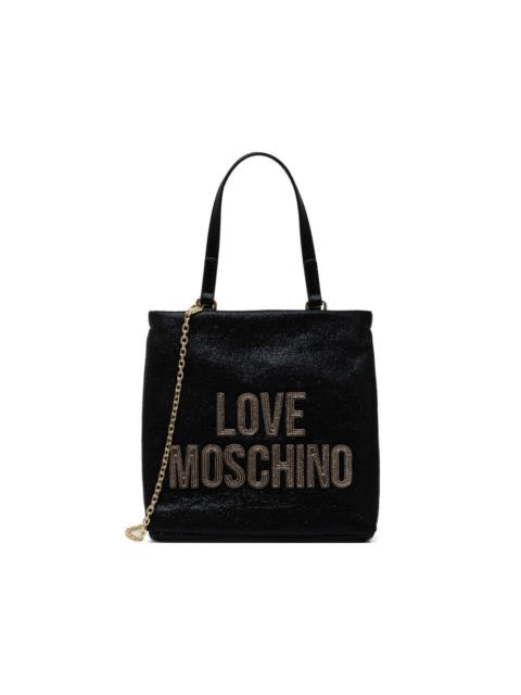 Moschino embellished-lettering tote bag