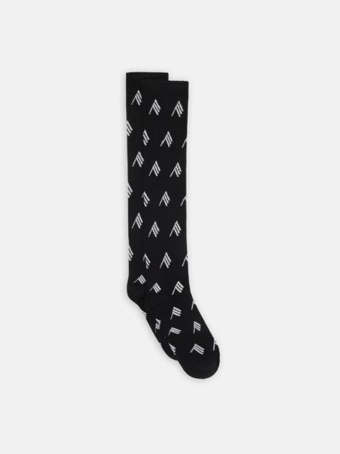 BLACK AND WHITE LONG SOCKS