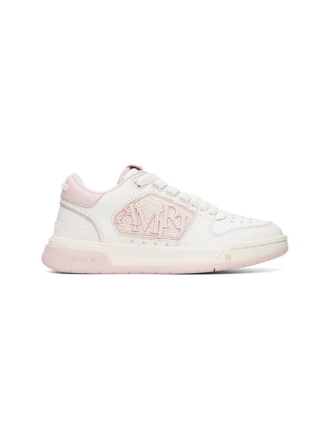 AMIRI White & Pink Classic Low Sneakers