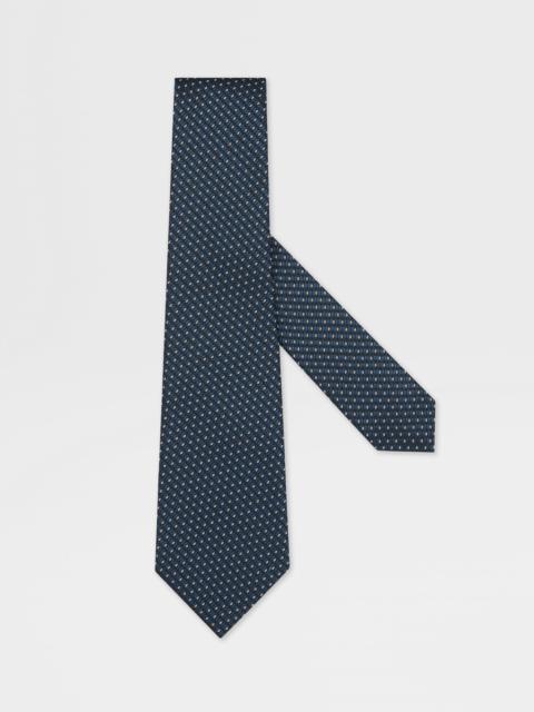 ZEGNA TEAL BLUE SILK TIE