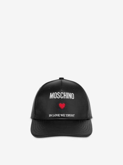 【関税込み】Moschino ブラック In Love We Trust キャップ Moschino Black 'In Love We Trust' Cap | ssense | REVERSIBLE