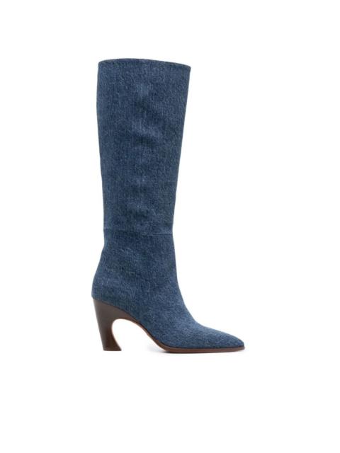 Chloé 80mm mid-calf denim boots