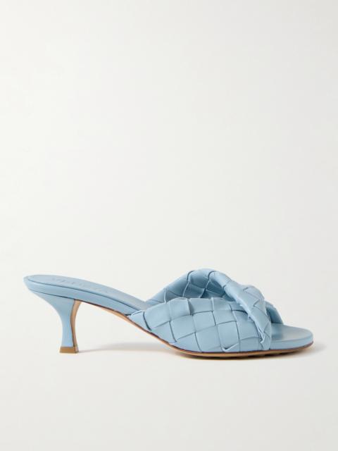 Bottega Veneta Blink Twisted Intrecciato Leather Mules