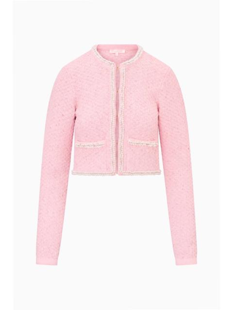 LoveShackFancy Rosamonde Knit Tweed Cardigan