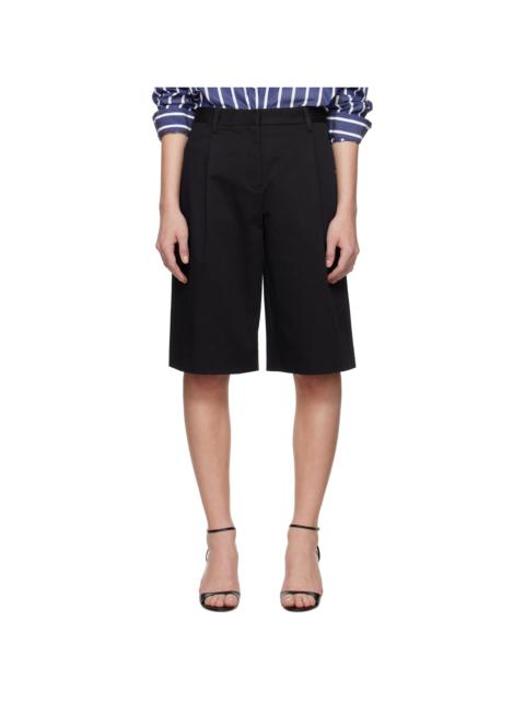 MATTEAU Black Long Chino Shorts