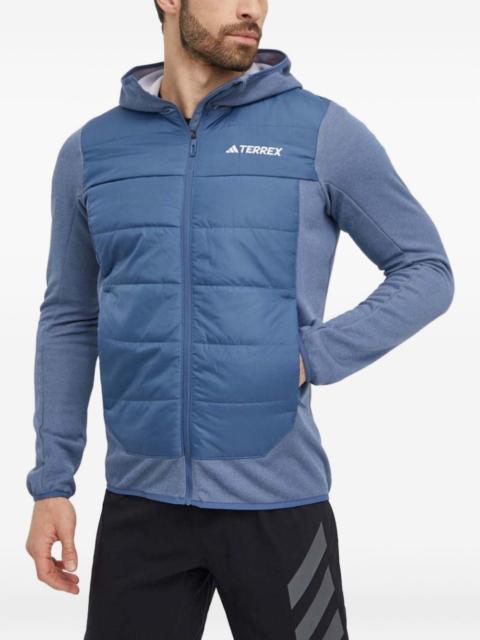 adidas hooded quilted jacket