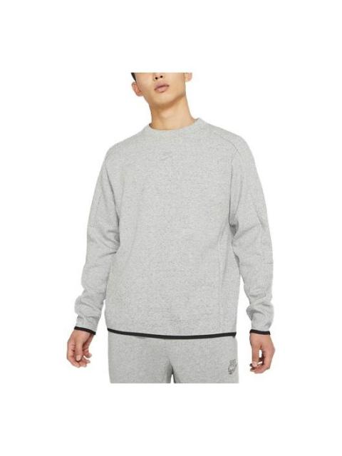 Nike Men's Nike Sportswear Tech Fleece Sports Loose Edging Round Neck Long Sleeves Gray DA0399-010
