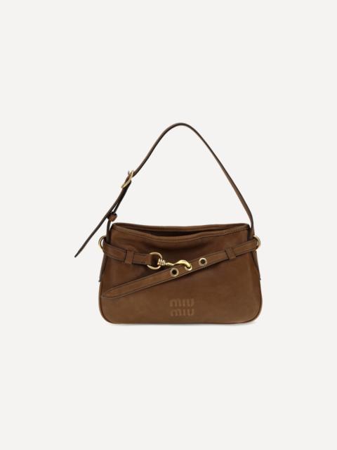 Miu Miu Leather Shoulder Bag with buckle detail