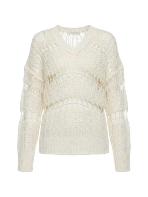 FABIANA FILIPPI V-neck open knit sweater