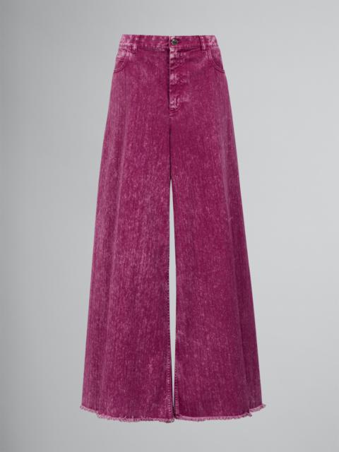 Marni PINK DENIM WIDE-LEG TROUSERS