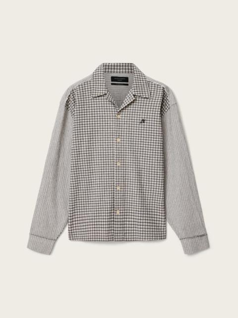 ALLSAINTS KAGE OVERSIZED LONG SLEEVE CHECK SHIRT