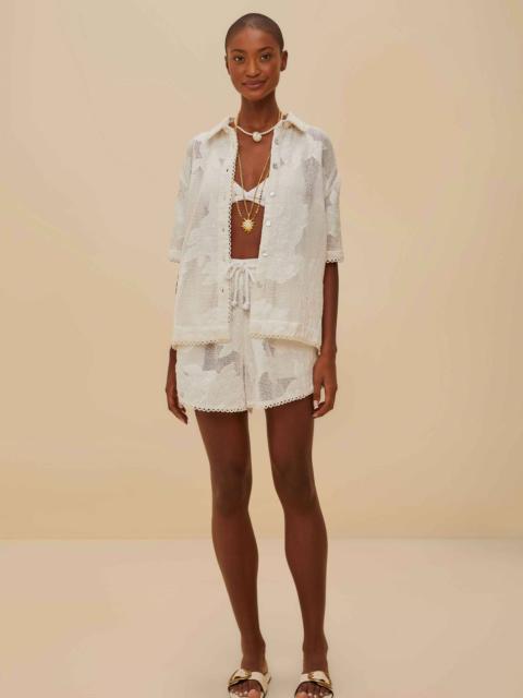White Flower Shorts