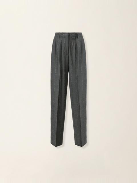 FABIANA FILIPPI Triple-pleat pinstripe fil coupé flannel trousers