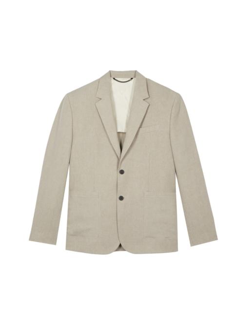 The Kooples BEIGE LINEN SUIT JACKET