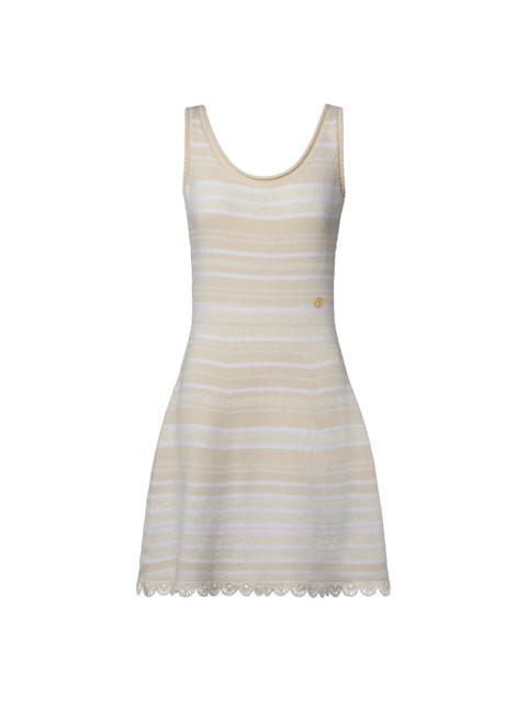 Louis Vuitton Scoop Back Striped Dress