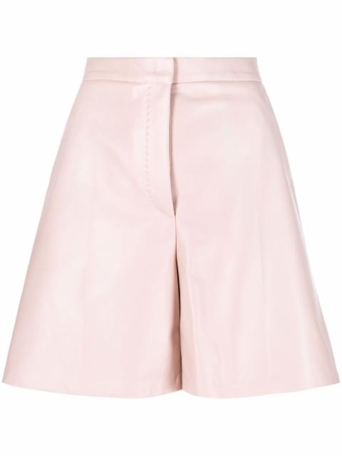 Max Mara high-waist leather shorts