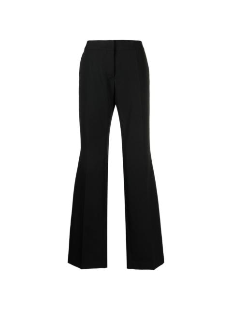 mid-rise flared tailored trousers