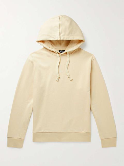 A.P.C. Larry Logo-Print Cotton-Jersey Hoodie