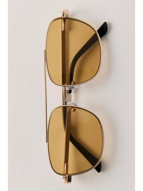 FREE PEOPLE Brooks Metal Aviator Sunglasses