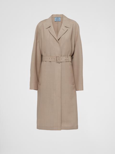 Prada Single-breasted light mohair coat