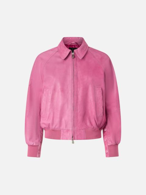 PINKO BOMBER JACKET IN VINTAGE LEATHER