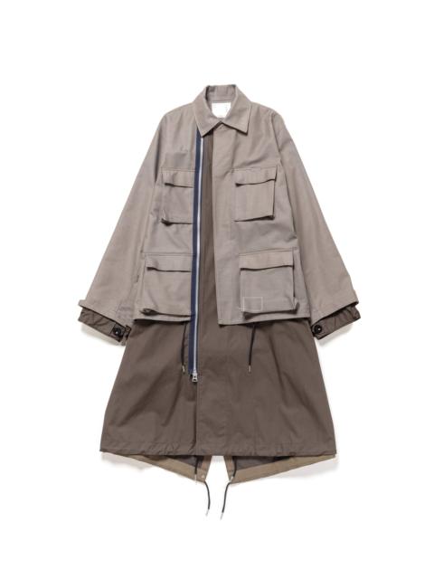 sacai WTAPS Cotton Back Satin Coat