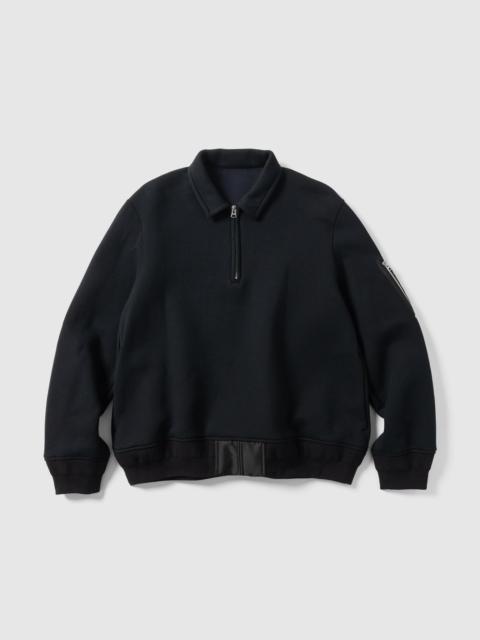sacai Sponge Sweat Polo Shirt Black