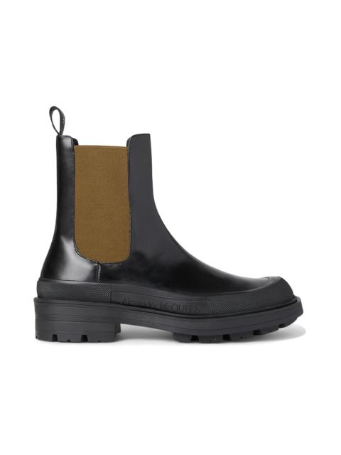 Alexander McQueen Alexander McQueen Stack Chelsea Boot Black Brown