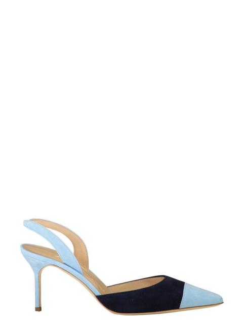 Manolo Blahnik Capsli Slingback - Light Blue Navy